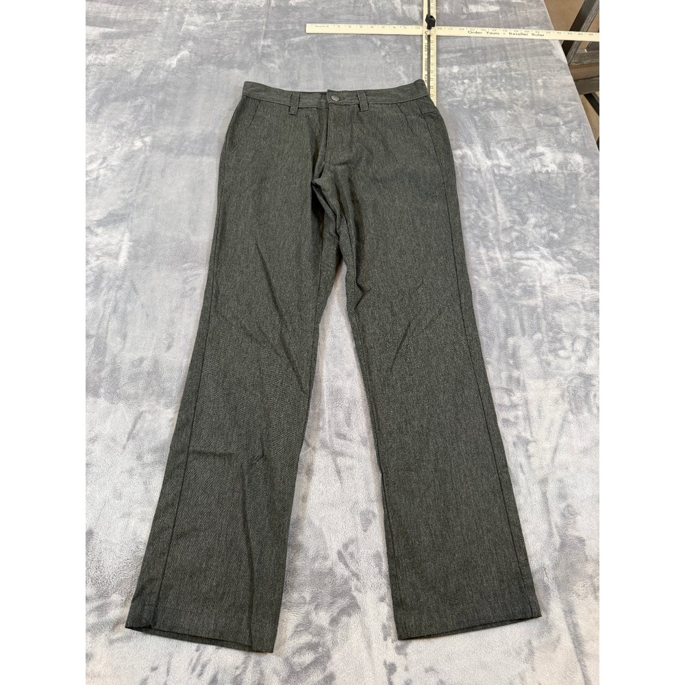 Volcom Mens Size 28 Dark Gray Flat Front Straight Leg Dress Casual Chino‎ Pants